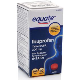 Equate Ibuprofen Tablets;  200 mg;  50 Count