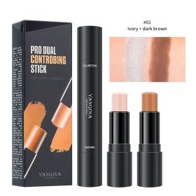 Highlight Shadow Stereo V Face Brightening Nose Bridge Repair Double Head Concealer (Option: 1Color)