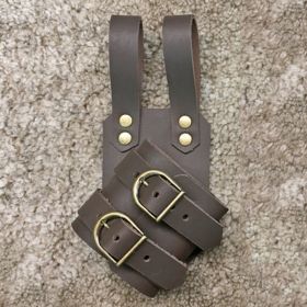 PU Waist Belt Buckle Sword Sleeve (Option: Deep coffee-Left hand)