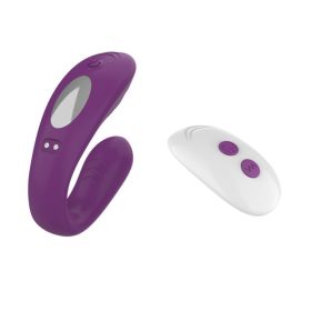 U-shaped Wear Sucking Vibration Vibrator Couple Co-shock (Option: Abby Purple)